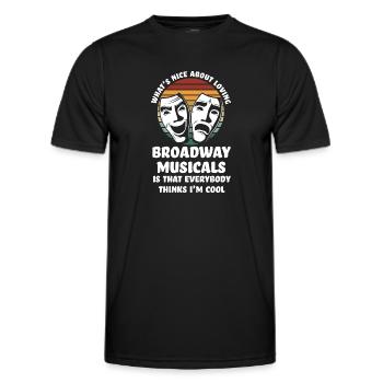 Theater Broadway-Musical Geschenk - Männer Funktions-T-Shirt - Schwarz - Vorne - AI Model Male 178 dark (178cm)