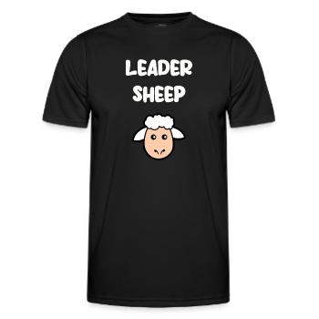 Leadersheep - Men's Functional T-Shirt - black - Front - AI Model Male 178 dark (178cm)