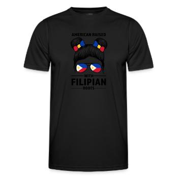 Philippinisch Filipino Philippinisches Geschenk - Männer Funktions-T-Shirt - Schwarz - Vorne - AI Model Male 178 dark (178cm)