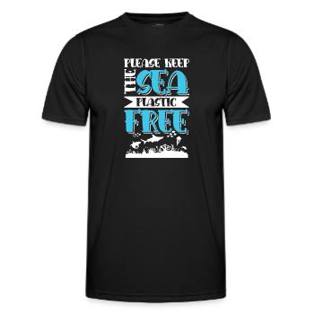plastik save the ocean - Männer Funktions-T-Shirt - Schwarz - Vorne - AI Model Male 178 dark (178cm)