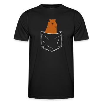 Chien de prairie - T-shirt sport Homme - noir - Devant - AI Model Male 178 dark (178cm)