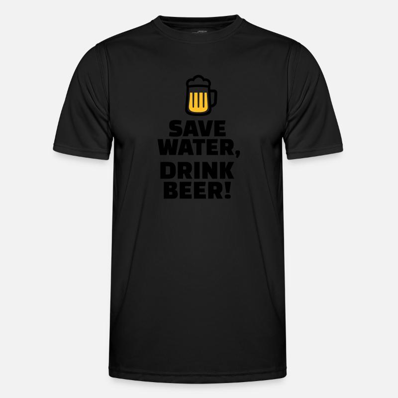Bier - Männer Funktions-T-Shirt - Schwarz