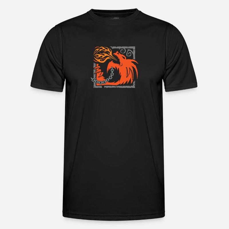 Feu de dragon T-shirt sport Homme