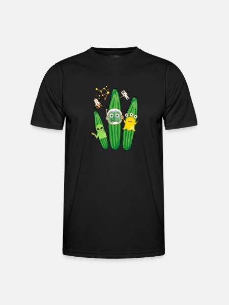 Trio de concombre,Concombre,Concombre,Concombre,Concombre,Concombre,Espace, Alien - T-shirt sport Homme - noir