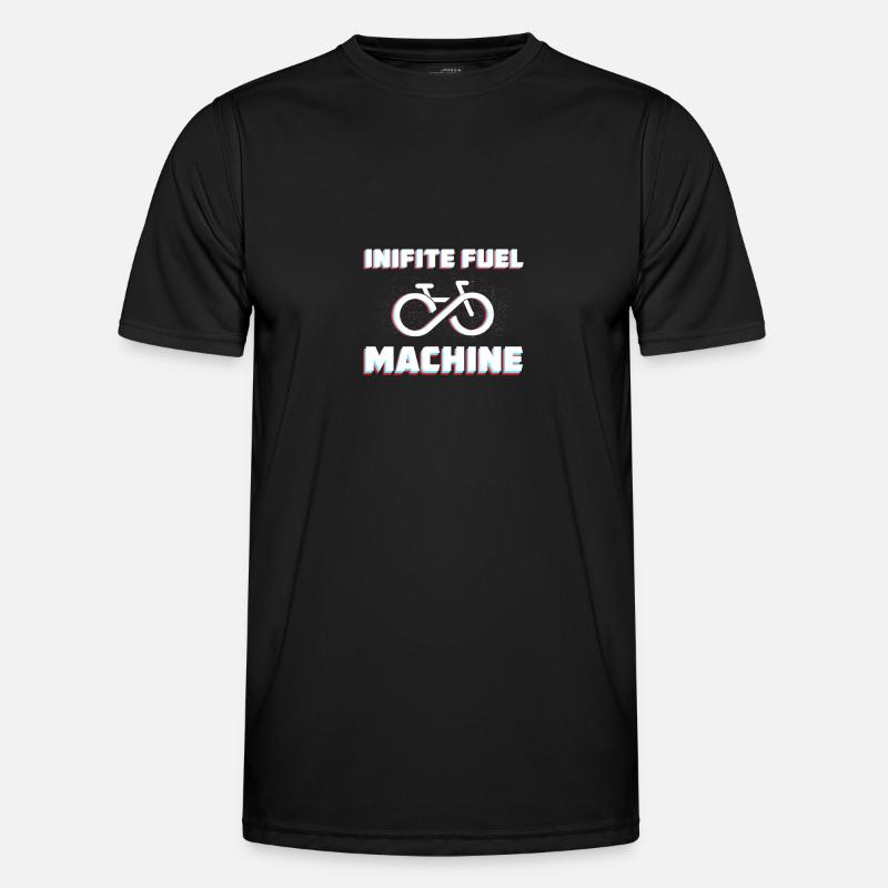 Infinite Fuel - Bicycle Machine - Men's Functional T-Shirt - black