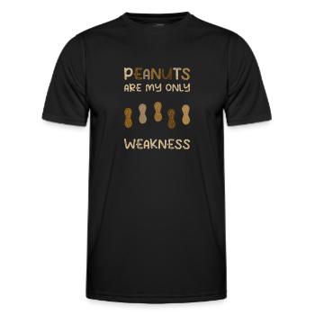 Peanut Allergy Nut Allergy Awareness - Men's Functional T-Shirt - black - Front - AI Model Male 178 dark (178cm)