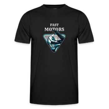 Fast Motors - Männer Funktions-T-Shirt - Schwarz - Vorne - AI Model Male 178 dark (178cm)