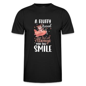 Teddybär Kuscheltier Spielzeug Schwanger - Männer Funktions-T-Shirt - Schwarz - Vorne - AI Model Male 178 dark (178cm)