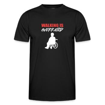 Rollstuhl - Männer Funktions-T-Shirt - Schwarz - Vorne - AI Model Male 178 dark (178cm)