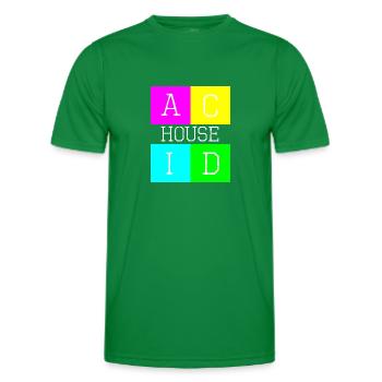 Acid house blanc - T-shirt sport Homme - vert - Devant - AI Model Male 178 dark (178cm)