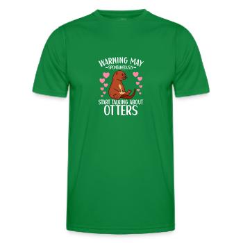 Otter Outfit Sea Otter Lovers - Men's Functional T-Shirt - kelly green - Front - AI Model Male 178 dark (178cm)