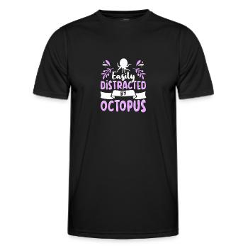 Octopus Outfit Octopus Octopus - Men's Functional T-Shirt - black - Front - AI Model Male 178 dark (178cm)