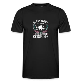 Octopus Outfit Octopus Octopus - Men's Functional T-Shirt - black - Front - AI Model Male 178 dark (178cm)