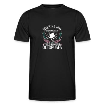 Octopus Outfit Octopus Octopus - Men's Functional T-Shirt - black - Front - AI Model Male 178 dark (178cm)