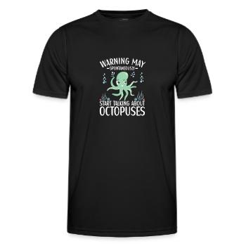 Octopus Outfit Octopus Octopus - Men's Functional T-Shirt - black - Front - AI Model Male 178 dark (178cm)