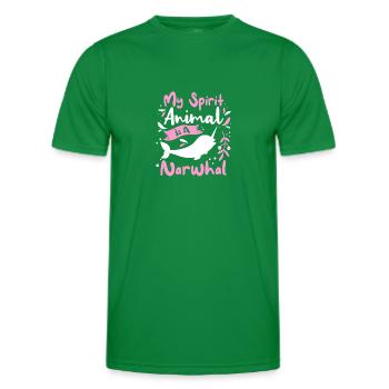 Narwal Outfit Meerestier Zahnwale - Männer Funktions-T-Shirt - Kelly Green - Vorne - AI Model Male 178 dark (178cm)