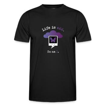Life is odd. So am I. - Men's Functional T-Shirt - black - Front - AI Model Male 178 dark (178cm)