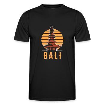 Bali Indonésie - T-shirt sport Homme - noir - Devant - AI Model Male 178 dark (178cm)