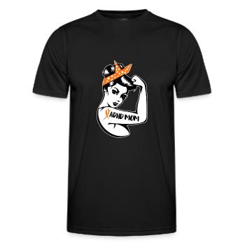 ADHD attention disorder - Men's Functional T-Shirt - black - Front - AI Model Male 178 dark (178cm)