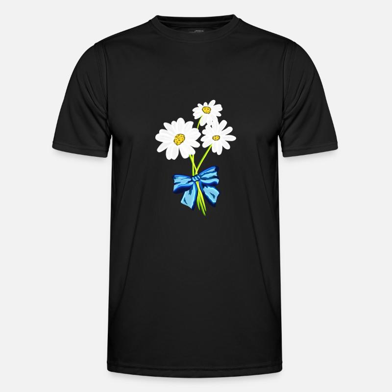 Gänseblümchen - Männer Funktions-T-Shirt - Schwarz
