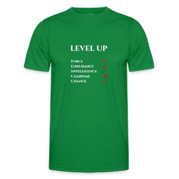 Level Up - T-shirt sport Homme - vert - Devant - AI Model Male 178 dark (178cm)