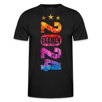Examen 2024 - Männer Funktions-T-Shirt - Schwarz - Vorne - AI Model Male 178 dark (178cm)