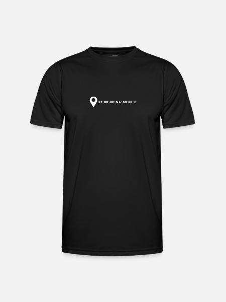 Pulheim coordinates - Men's Functional T-Shirt - black