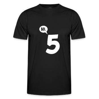 Hi 5 high five - Männer Funktions-T-Shirt - Schwarz - Vorne - AI Model Male 178 dark (178cm)