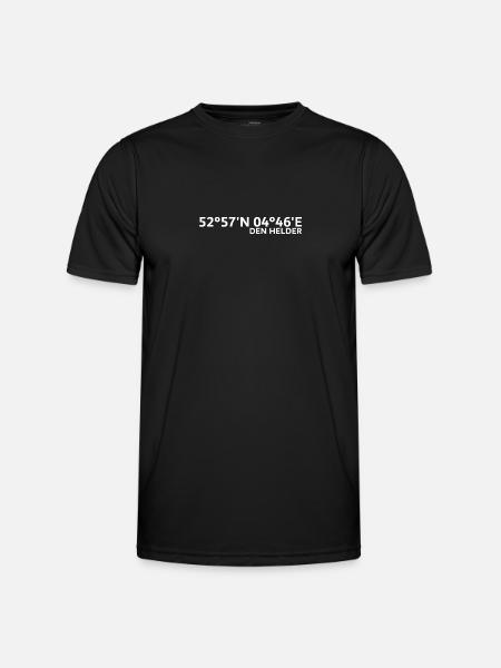 Coordonnées de Den Helder - T-shirt sport Homme - noir