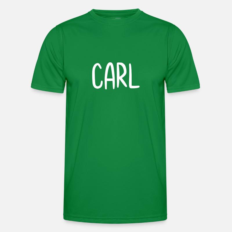 Carl Custom Name Schriftart Text Geburtstag Männer Funktions-T-Shirt