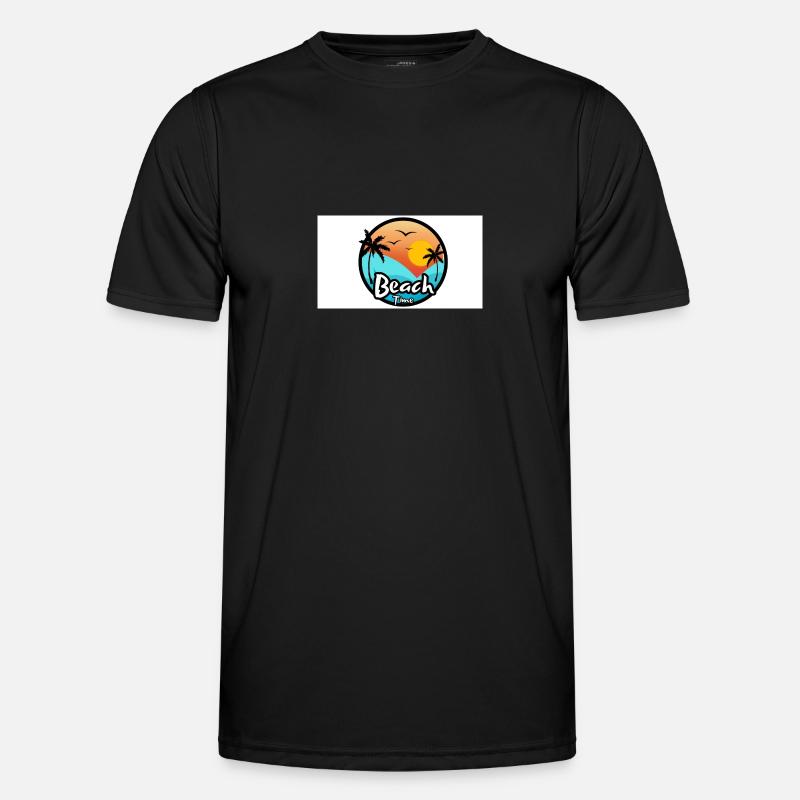 Beach - Männer Funktions-T-Shirt - Schwarz