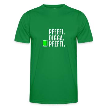 Pfefferminz Likör Pfeffi Vatertag Sauf - Männer Funktions-T-Shirt - Kelly Green - Vorne - AI Model Male 178 dark (178cm)