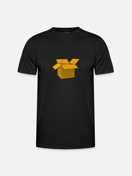 Karton - Männer Funktions-T-Shirt - Schwarz