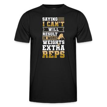 Fitness Trainer Endurance Job - Men's Functional T-Shirt - black - Front - AI Model Male 178 dark (178cm)