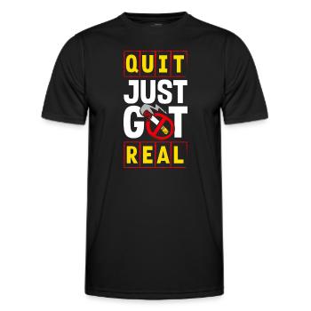 Interdiction de fumer non-fumeur Glimmstengel - T-shirt sport Homme - noir - Devant - AI Model Male 178 dark (178cm)