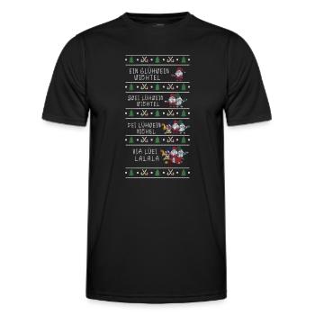 Weihnachten Humor Lustig Ein Glühwein Wichtel - Männer Funktions-T-Shirt - Schwarz - Vorne - AI Model Male 178 dark (178cm)