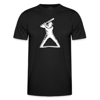 Baseball player with baseball bat - Men's Functional T-Shirt - black - Front - AI Model Male 178 dark (178cm)