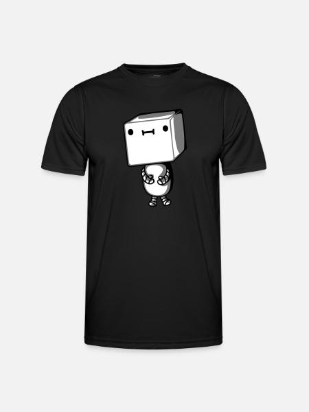 Mignon petit robot - T-shirt sport Homme - noir