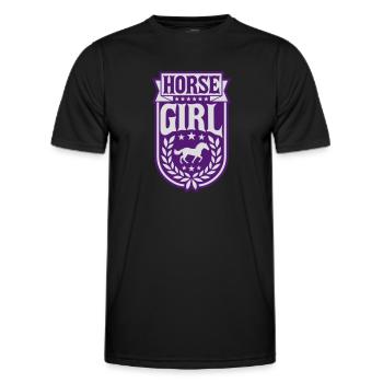 Citation de fille de cheval disant - T-shirt sport Homme - noir - Devant - AI Model Male 178 dark (178cm)