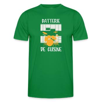 batterie de cuisine - T-shirt sport Homme - vert - Devant - AI Model Male 178 dark (178cm)