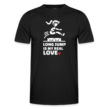 Ich Liebe Weitsprung - Männer Funktions-T-Shirt - Schwarz - Vorne - AI Model Male 178 dark (178cm)