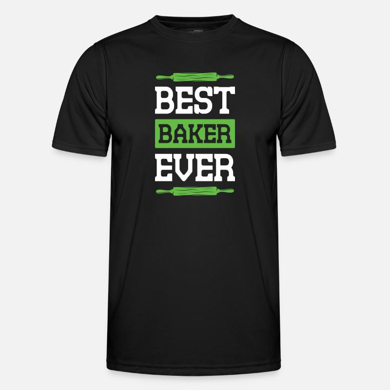 Best Baker Ever - Männer Funktions-T-Shirt - Schwarz