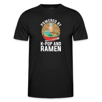 Koreanischer Pop Ramen Nudeln Geschenk K Pop - Männer Funktions-T-Shirt - Schwarz - Vorne - AI Model Male 178 dark (178cm)