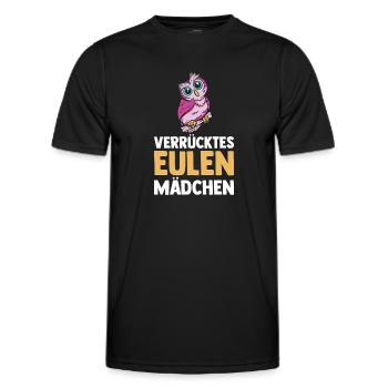Eulen - Männer Funktions-T-Shirt - Schwarz - Vorne - AI Model Male 178 dark (178cm)