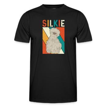 Seidenhuhn Silkie Chicken - Männer Funktions-T-Shirt - Schwarz - Vorne - AI Model Male 178 dark (178cm)