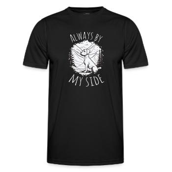 Immer an meiner Seite - Hund am Gipfel - Männer Funktions-T-Shirt - Schwarz - Vorne - AI Model Male 178 dark (178cm)