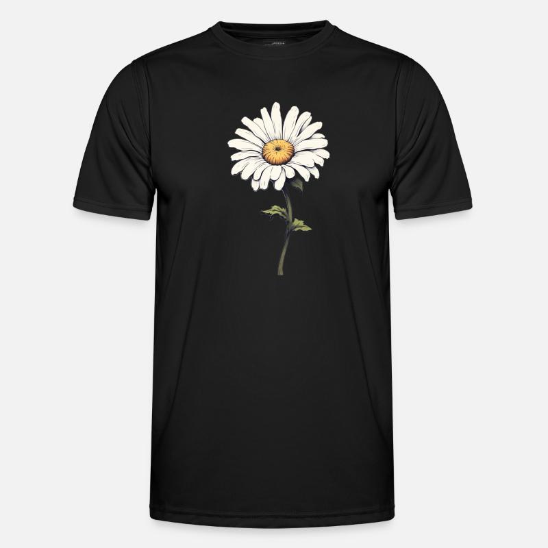 Gänseblümchen - Er liebt mich! - Männer Funktions-T-Shirt - Schwarz