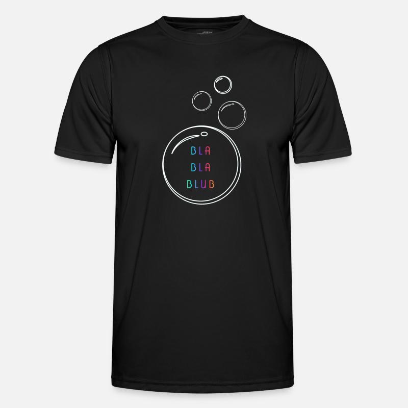 Bla bla blub - Männer Funktions-T-Shirt - Schwarz