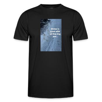 Hundeurin im Winterwunderland - Männer Funktions-T-Shirt - Schwarz - Vorne - AI Model Male 178 dark (178cm)