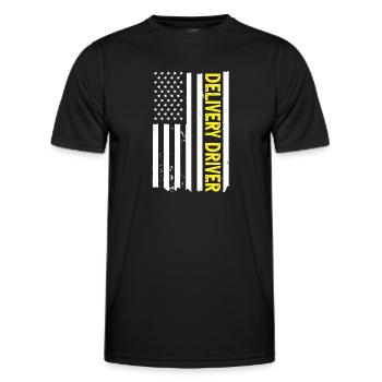 Livraison de colis fournisseur - T-shirt sport Homme - noir - Devant - AI Model Male 178 dark (178cm)
